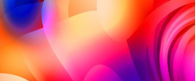 Renkli gradyan ile soyut arkaplan. Çizgili çizgili canlı duvar kâğıdı. Modern hareketin akışkan 2d çizimi.