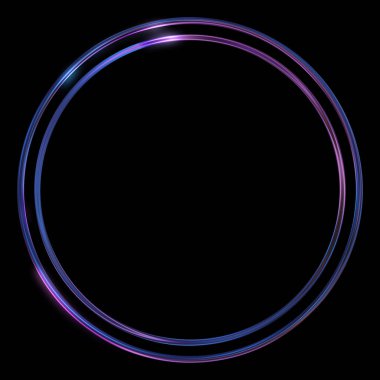 Parlak Çerçeve Arkaplanı. Siyah arkaplanda izole edilmiş parlak geometrik şablon. Soyut 2d illüstrasyon.