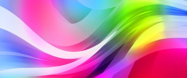 Renkli gradyan ile soyut arkaplan. Çizgili çizgili canlı duvar kâğıdı. Modern hareketin akışkan 2d çizimi.