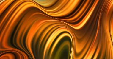 Kavisli çizgileri olan soyut bir arkaplan. Soyut ve gradyan renkte renkli çizimler. Çizgili desenli canlı dalga deseni.