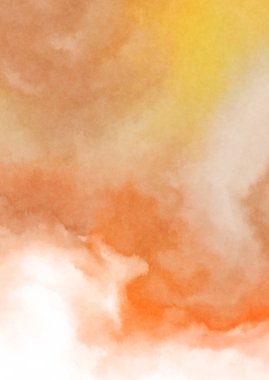 Beyaz arkaplanda soyut renkli suluboya. Dijital resim.