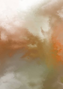 Beyaz arkaplanda soyut renkli suluboya. Dijital resim.