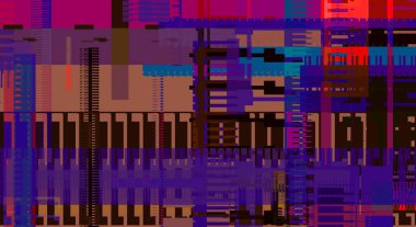 Geometrik çok renkli kesişen çizgiler. Dijital teknolojinin grafiksel çizimi. Soyut arkaplan. 