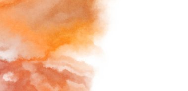 Beyaz arkaplanda soyut renkli suluboya. Dijital resim.