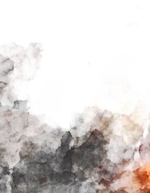 Suluboya arka planda lekeler ve lekelerle boyanmış. Fırça darbesi ile boyanmış. 2d Görüntü.