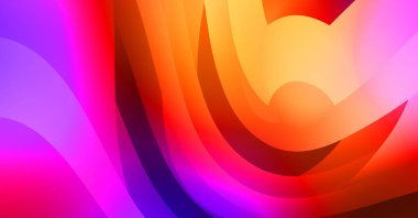 Renkli gradyan ile soyut arkaplan. Çizgili çizgili canlı duvar kâğıdı. Modern hareketin akışkan 2d çizimi.