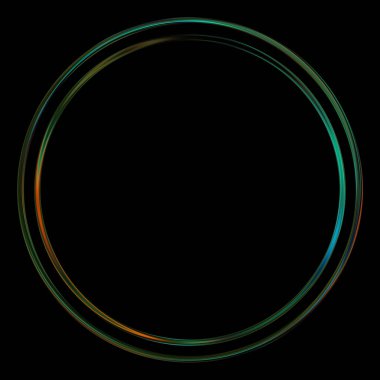 Parlak Çerçeve Arkaplanı. Siyah arkaplanda izole edilmiş parlak geometrik şablon. Soyut 2d illüstrasyon.