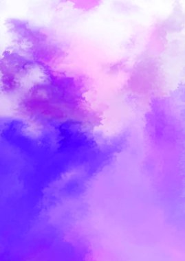 Beyaz arkaplanda soyut renkli suluboya. Dijital resim.