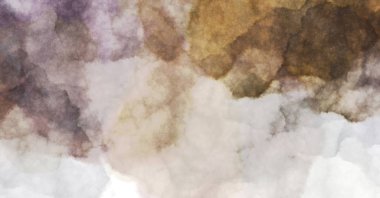 Suluboya arka planda lekeler ve lekelerle boyanmış. Fırça darbesi ile boyanmış. 2d Görüntü.