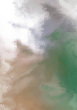 Beyaz arkaplanda soyut renkli suluboya. Dijital resim.