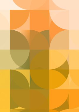 Dairesel şekillerin katmanları renkli ve canlı bir tasarım yaratıyor. Dairelerin sayısal çizimi. Gelecekçi tasarım şablonu.