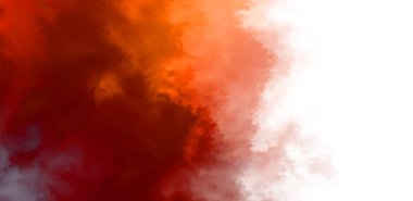 Beyaz arkaplanda soyut renkli suluboya. Dijital resim.