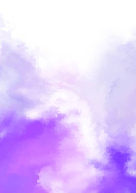 Beyaz arkaplanda soyut renkli suluboya. Dijital resim.