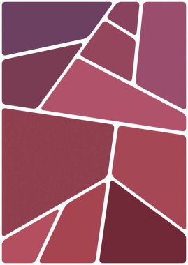 Beyaz boşluğu olan renkli bir çizim. Soyut geometrik desen. Mozaik arka plan. Geometrik çok renkli şekiller.