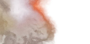 Beyaz arkaplanda soyut renkli suluboya. Dijital resim.