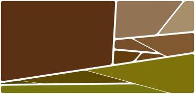 Beyaz boşluğu olan renkli bir çizim. Soyut geometrik desen. Mozaik arka plan. Geometrik çok renkli şekiller.