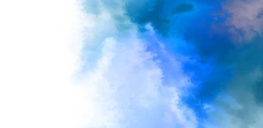 Beyaz arkaplanda soyut renkli suluboya. Dijital resim.