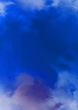 Beyaz arkaplanda soyut renkli suluboya. Dijital resim.