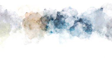 Suluboya arka planda lekeler ve lekelerle boyanmış. Fırça darbesi ile boyanmış. 2d Görüntü.