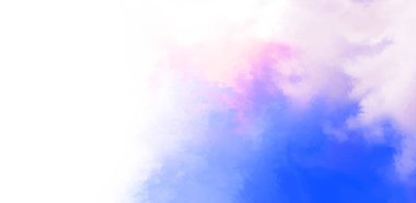 Beyaz arkaplanda soyut renkli suluboya. Dijital resim.