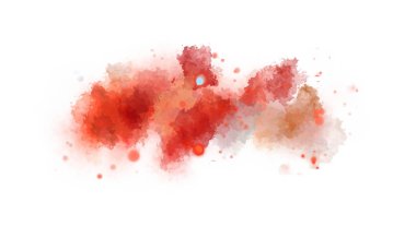 Suluboya arka planda lekeler ve lekelerle boyanmış. Fırça darbesi ile boyanmış. 2d Görüntü.