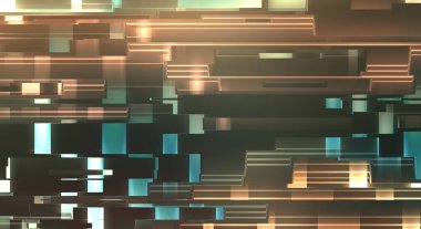 Geometrik çok renkli kesişen çizgiler. Dijital teknolojinin grafiksel çizimi. Soyut arkaplan. 