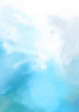 Beyaz arkaplanda soyut renkli suluboya. Dijital resim.