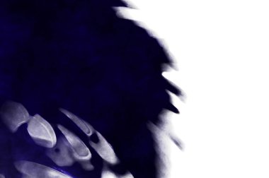 Beyaz arkaplanda soyut renkli suluboya. Dijital resim.