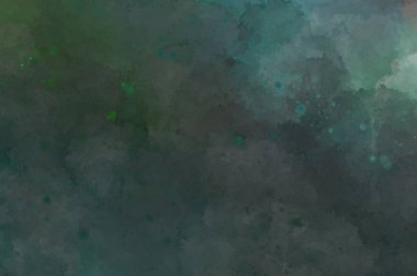 Suluboya arka planda lekeler ve lekelerle boyanmış. Fırça darbesi ile boyanmış. 2d Görüntü.