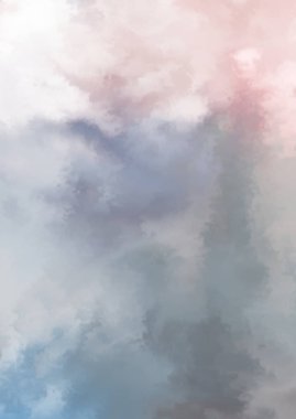 Beyaz arkaplanda soyut renkli suluboya. Dijital resim.