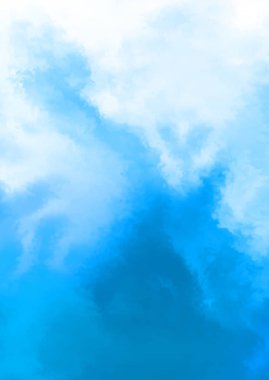 Beyaz arkaplanda soyut renkli suluboya. Dijital resim.