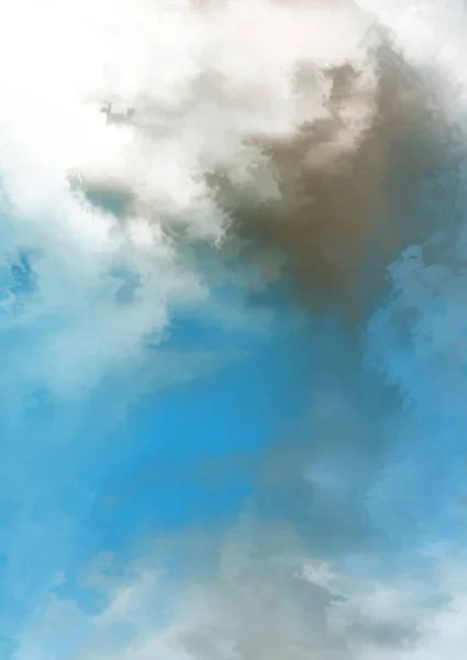 Acuarela Colorida Abstracta Sobre Fondo Blanco Pintura Arte Digital —  Fotos de Stock