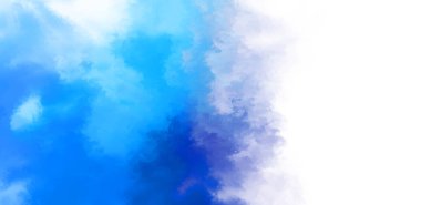 Beyaz arkaplanda soyut renkli suluboya. Dijital resim.