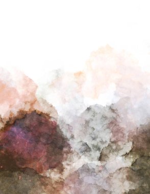 Suluboya arka planda lekeler ve lekelerle boyanmış. Fırça darbesi ile boyanmış. 2d Görüntü.