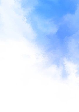 Beyaz arkaplanda soyut renkli suluboya. Dijital resim.