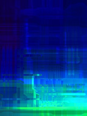 Geometrik çok renkli kesişen çizgiler. Dijital teknolojinin grafiksel çizimi. Soyut arkaplan. 