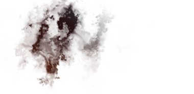 Beyaz arkaplanda soyut renkli suluboya. Dijital resim.