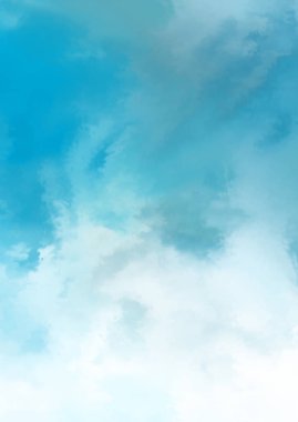 Beyaz arkaplanda soyut renkli suluboya. Dijital resim.