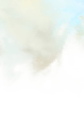 Beyaz arkaplanda soyut renkli suluboya. Dijital resim.