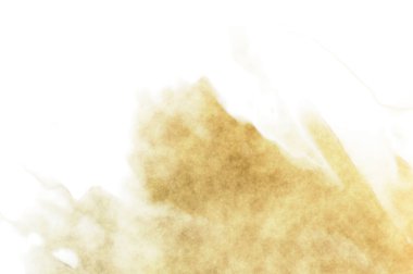 Beyaz arkaplanda soyut renkli suluboya. Dijital resim.