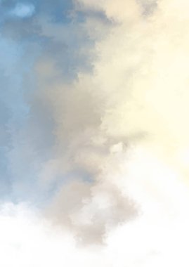 Beyaz arkaplanda soyut renkli suluboya. Dijital resim.