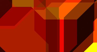 Renkli ve canlı geometrik şekiller katmanları var. Bir teknoloji planının dijital illüstrasyonu. Gelecekçi tasarım şablonu.