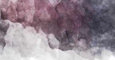 Suluboya arka planda lekeler ve lekelerle boyanmış. Fırça darbesi ile boyanmış. 2d Görüntü.