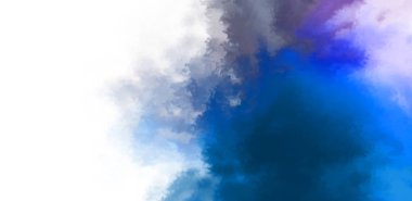 Beyaz arkaplanda soyut renkli suluboya. Dijital resim.