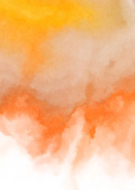 Beyaz arkaplanda soyut renkli suluboya. Dijital resim.