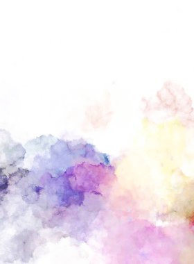 Suluboya arka planda lekeler ve lekelerle boyanmış. Fırça darbesi ile boyanmış. 2d Görüntü.