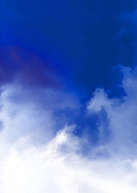 Beyaz arkaplanda soyut renkli suluboya. Dijital resim.