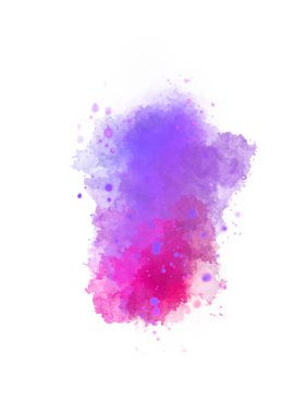 Suluboya arka planda lekeler ve lekelerle boyanmış. Fırça darbesi ile boyanmış. 2d Görüntü.