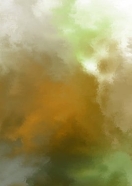 Beyaz arkaplanda soyut renkli suluboya. Dijital resim.