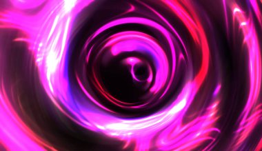 Parlayan ışıkları hareket ettirmenin havalı arka planı. Tasarımınız için canlı renkli bir portal şablonu. Işık ışınları ve hareket halindeki ışıldayan parçacıklar bir solucan deliği şekli oluşturuyor..